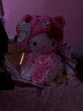 Bouquet 8 roses with hello kitty