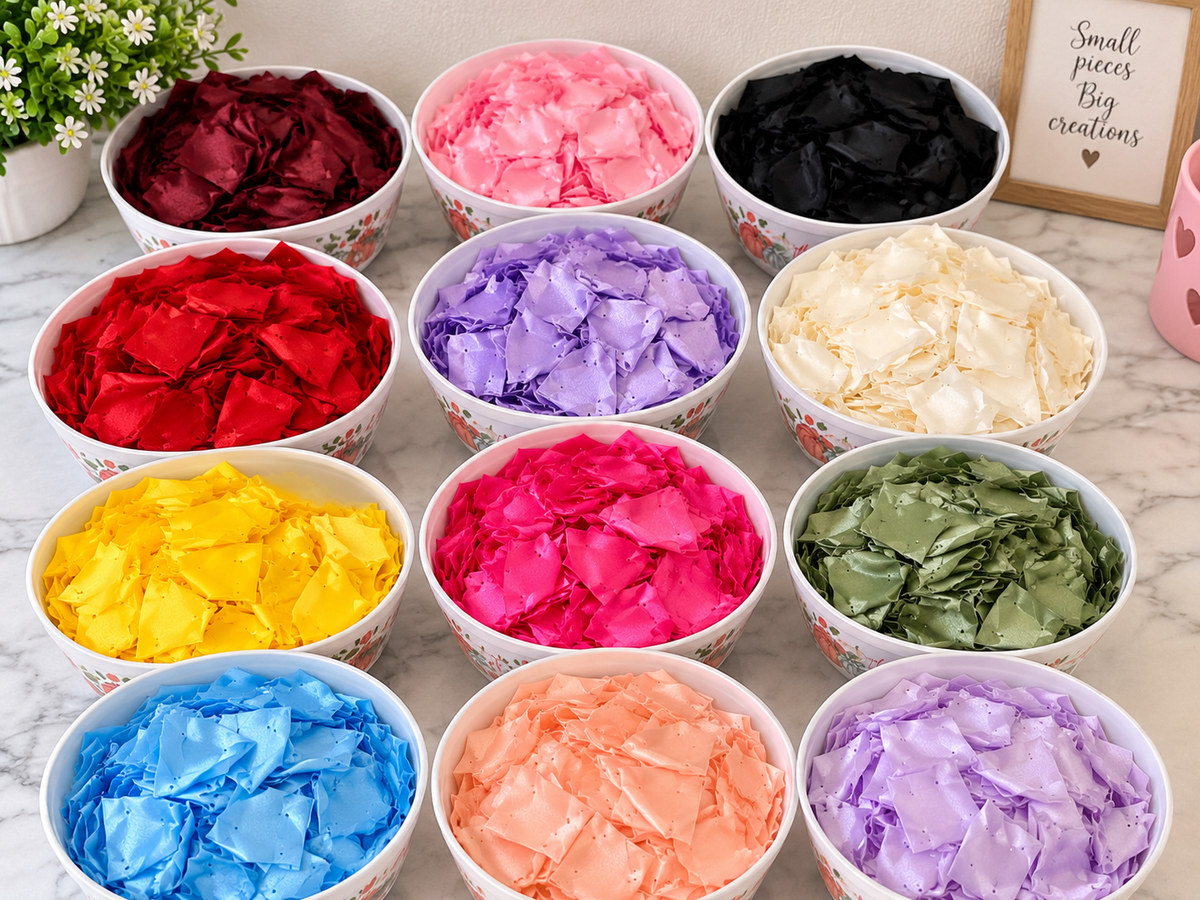 Petals made of ribbon