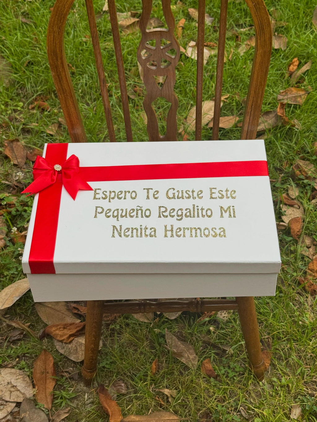 Box with rose and coach bag