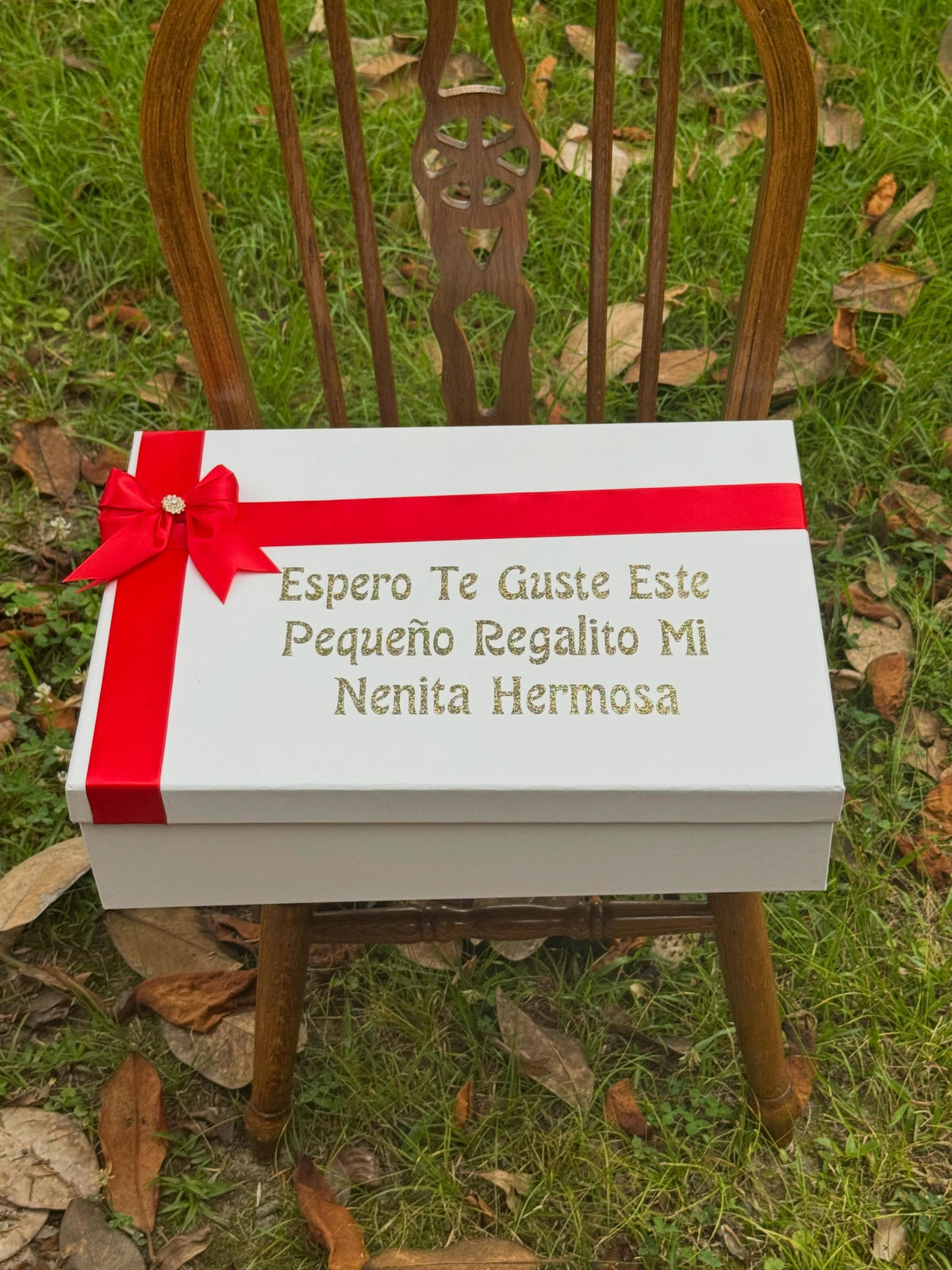 Box with rose and coach bag