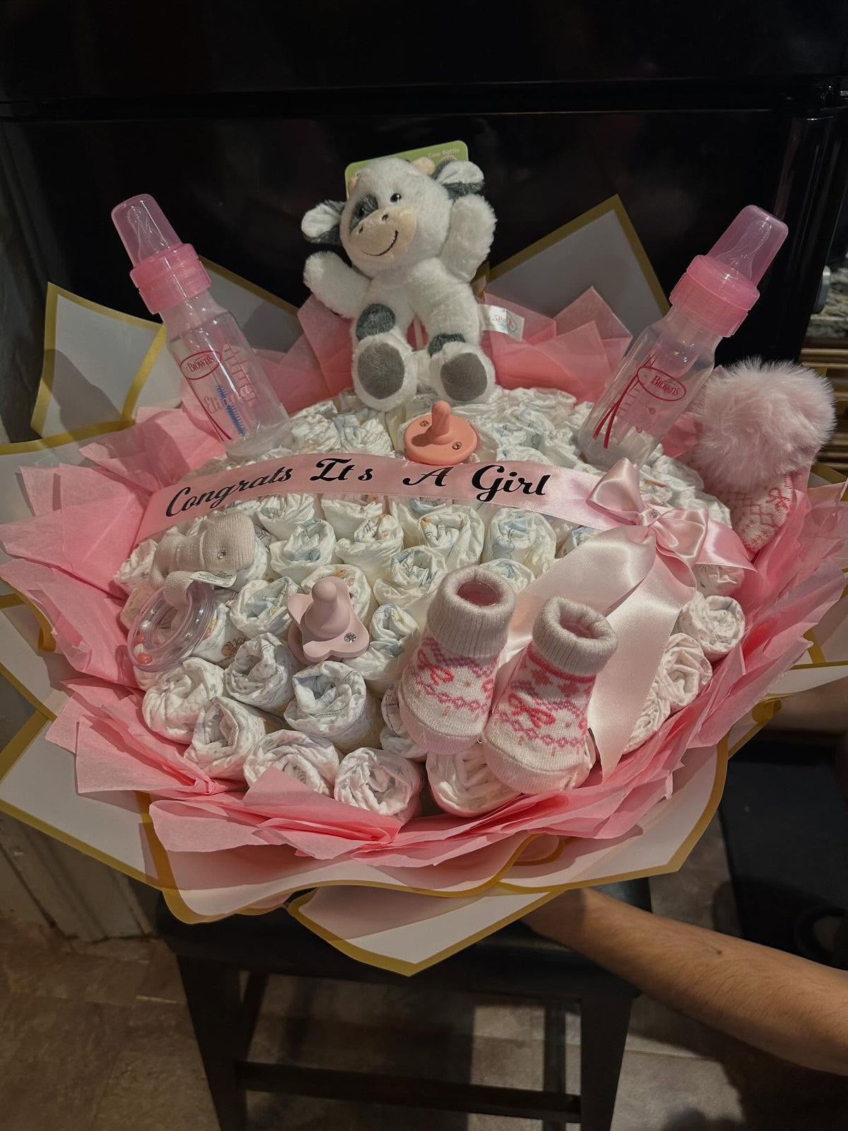 50 diaper girl bouquet